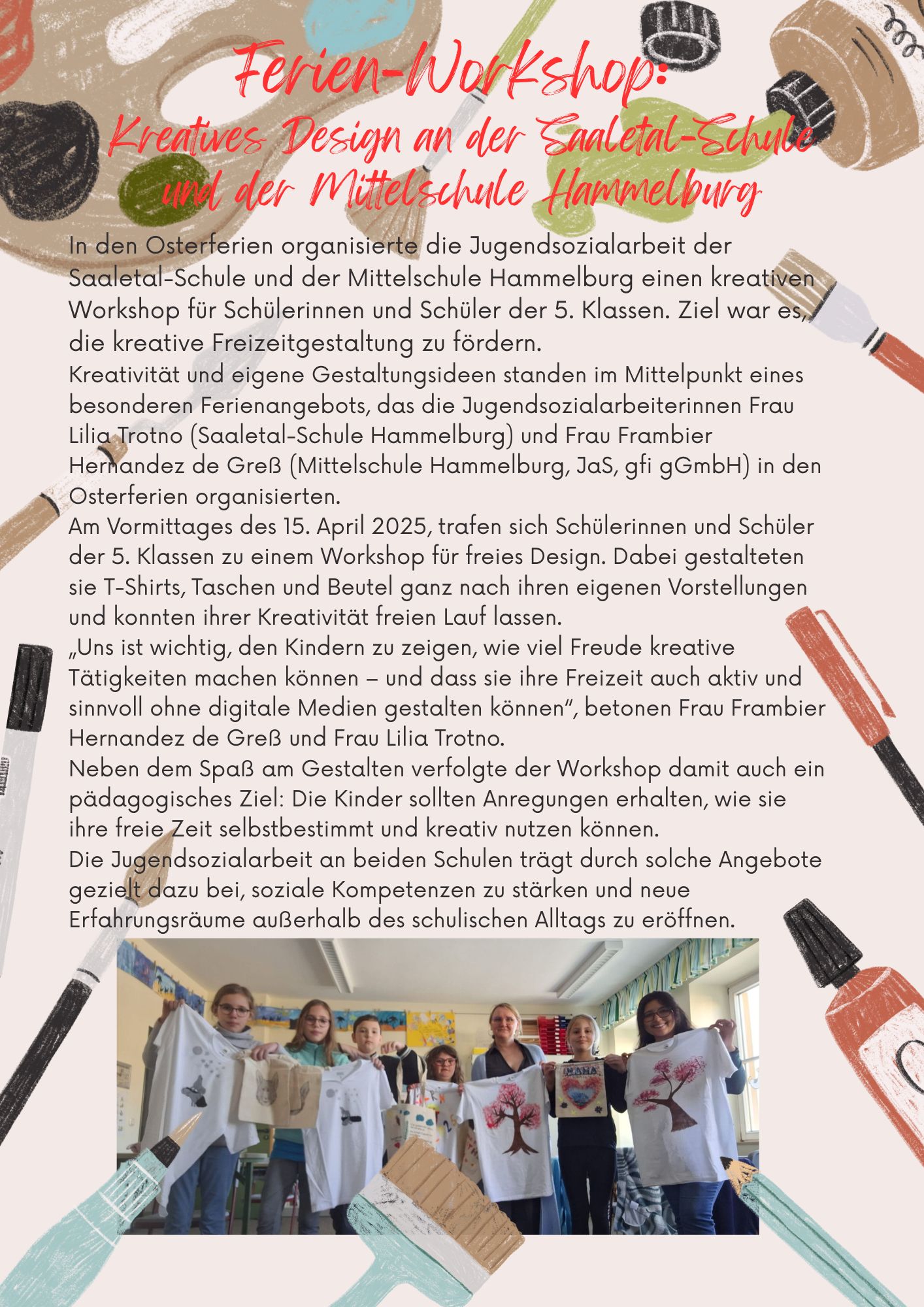 Ferien Workshop KreativesDesign 2025